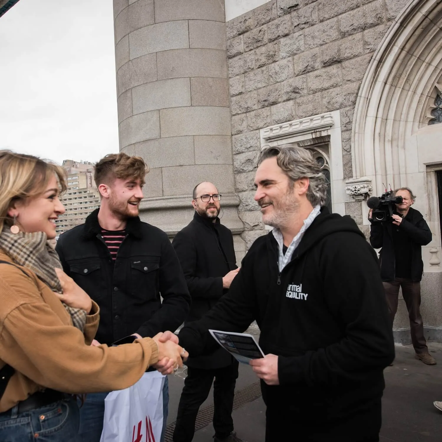 Joaquin Phoenix protests factory farming