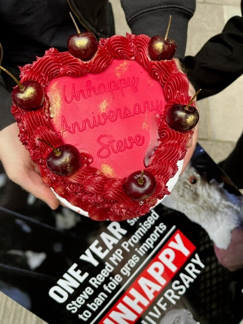 An 'unhappy anniversary' cake